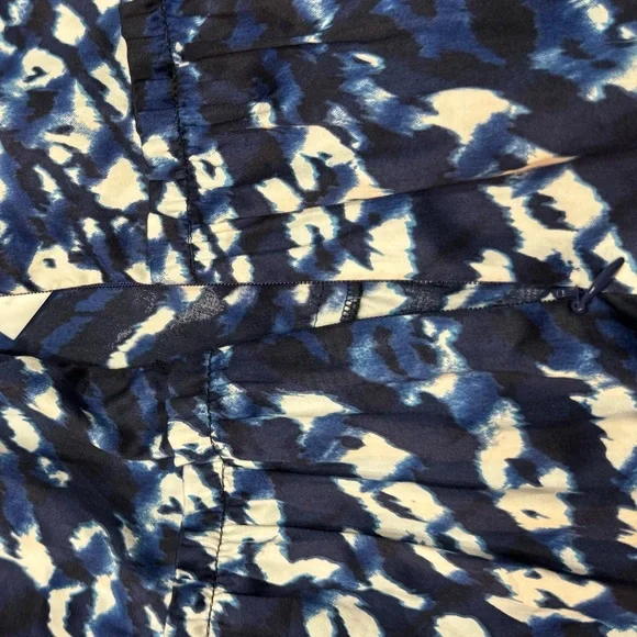 Diane von Furstenberg Nora Midi Dress Tie Dye Tiger Blue/White NWT Size 14 - Picture 14 of 16